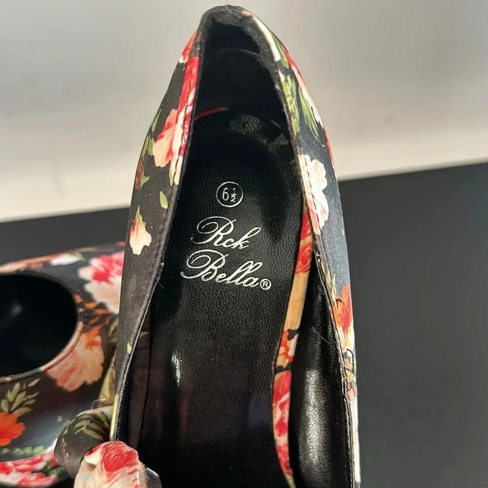 RCK Bella‎ Floral Platform Heels Sz 6.5 - Picture 7 of 8